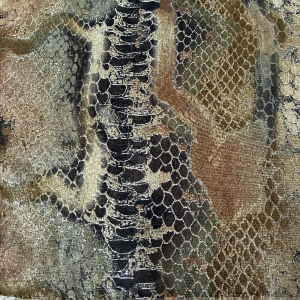 Multi-color Snake Print Rectangle Scarf - Picture 3 of 6